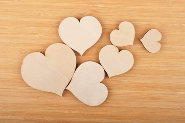 Fototapeta premium Heart on wooden background