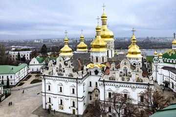Fototapeta na wymiar Cathedral church of Pechersk Lavra Monastery