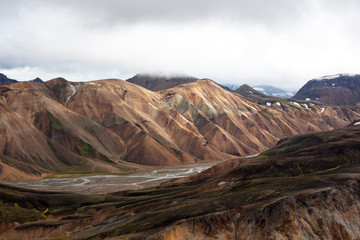 Paesaggio in Islanda, montagne