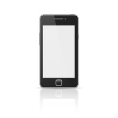 Smart phone, realistic vector illustration. This file is EPS10 vector and it includes transparency effects.