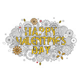 Cloud Shape Pattern With Sign Floral Imitation Of Retro Doodle