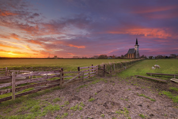 Church of Den Hoorn on Texel island in The Netherlands
