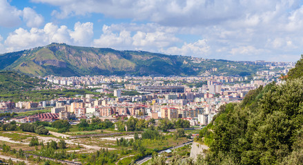 Naples cityscape with Stadio San Paolo