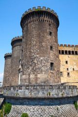 Fototapeta na wymiar Castel Nouvo, medieval castle in Naples, Italy