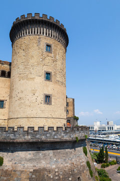 Tower of the Castel Nouvo in Naples, Italy
