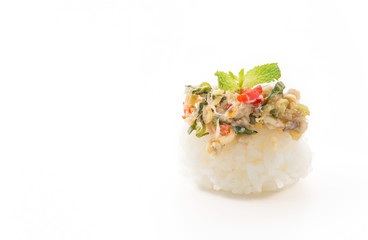 spicy tuna sushi
