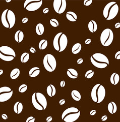 Coffee bean pattern vector