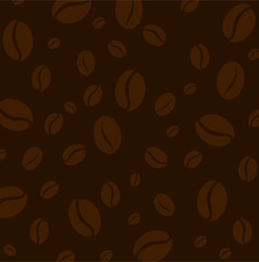Coffee bean pattern vector