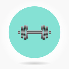 Dumbbell - vector icon.