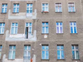 Residential Building Exterior Under Renovation