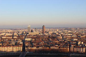 Aerial Panorama View of Lyon