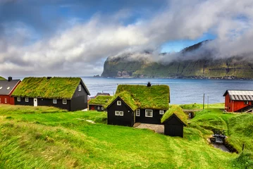 Foto auf Acrylglas Village of Mikladalur, Faroe Islands, Denmark © Nick Fox