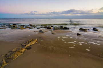 Morgendämmerung an der Steilküste bei Ückeritz, Insel Usedom