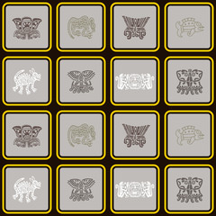 Seamless pattern with American Indians art and ethnic ornaments for your design