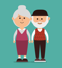 Obraz premium Family colorful cartoon