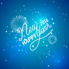 Happy New Year 2016. Lettering