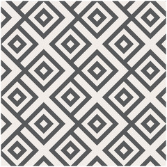 Vector pattern, repeating linear square diamond shape, stylish geometric monochrome