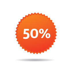 Orange Banner and Shape of Stars. Fifty.