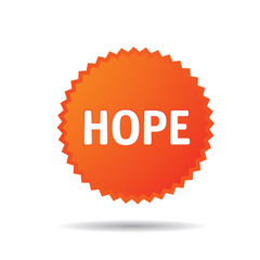 Orange Banner and Shape of Stars. HOPE.