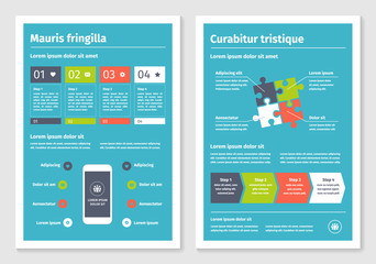 Fototapeta na wymiar Modern business infographic brochure template 4