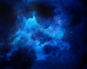 Night sky with stars and nebula