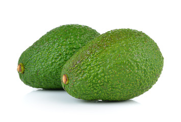 avocado on white background