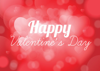 love heart bekeh background vector