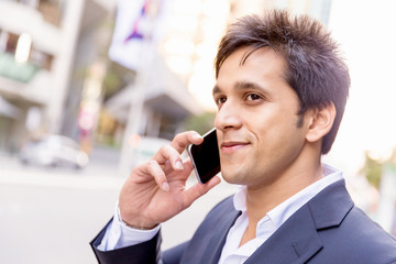 Portrait of confident businessman outdoors