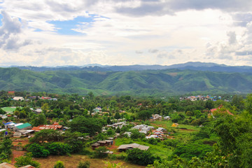 Landscape of countryside in Burma or Myanmar.