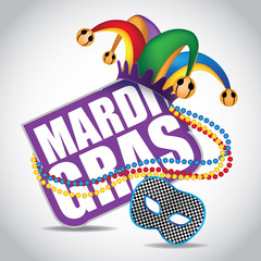 Mardi Gras icon design element. EPS 10 vector.