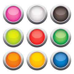 Glossy glass buttons