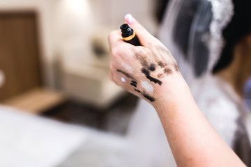 makeup, brushes, closeup