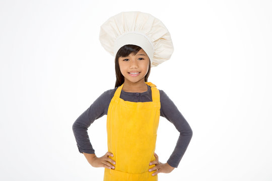 Happy Little Chef On A White Background