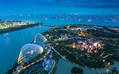 Gordijnen Marina bay in Singapore © kanuman