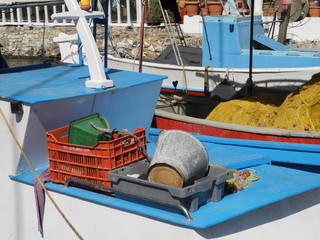 Fototapeta na wymiar Auf einem kretischen Fischerboot