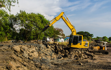 Obraz premium excavator in action