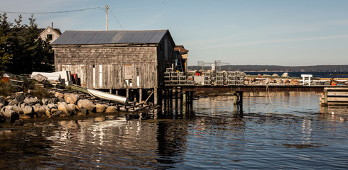 fishing shack and wharf