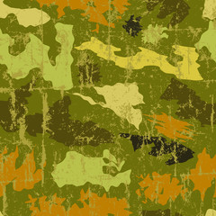 seamless grungy camouflage pattern, vector, fictional artwork