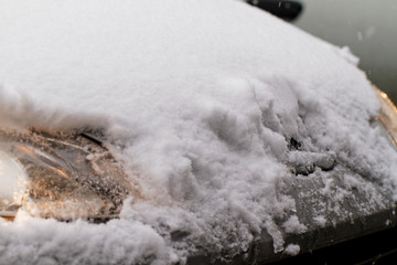 Snowy car