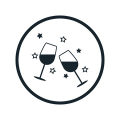 Wine in the glass icon