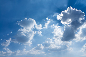 Beautiful clound in blue sky for blackground