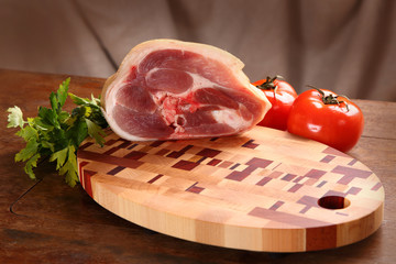Meat on a chopping board
