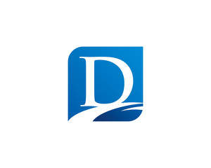D letter and Path Logo Icon