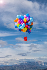 baloons flying in the air - 99021589