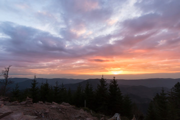 Sonnenuntergang am Buchkopfturm