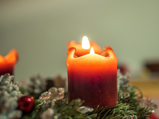 Beautiful Christmas candles burning - 3