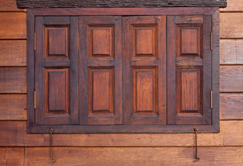 Wood window wall 