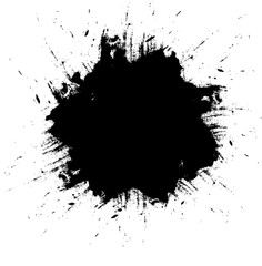 abstract black ink splash background, grunge paint brush