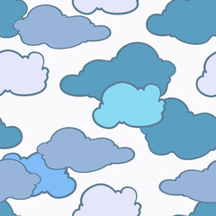 sky with clouds, seamless pattern