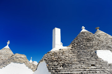Fototapeta na wymiar Traditional trulli houses in Alberobello